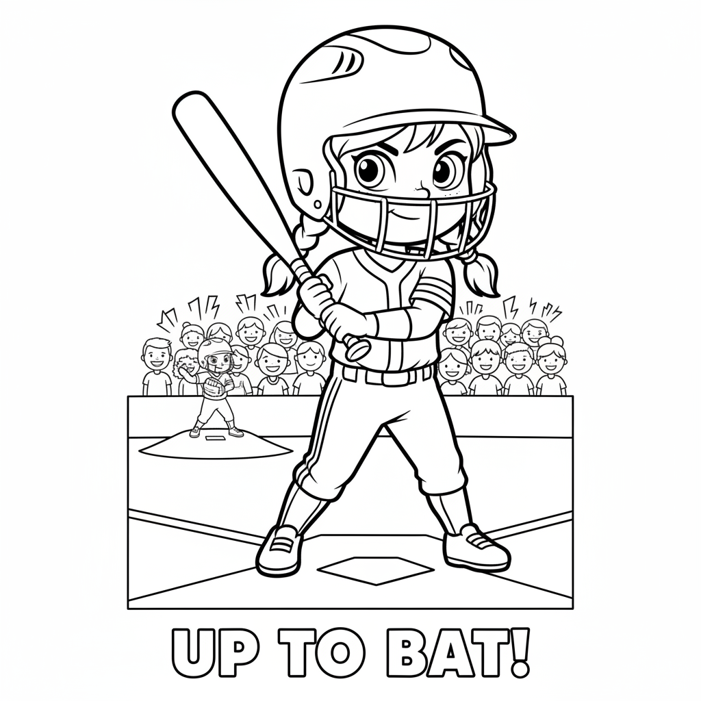 Page 8 - Harlee standing at home plate ready to bat