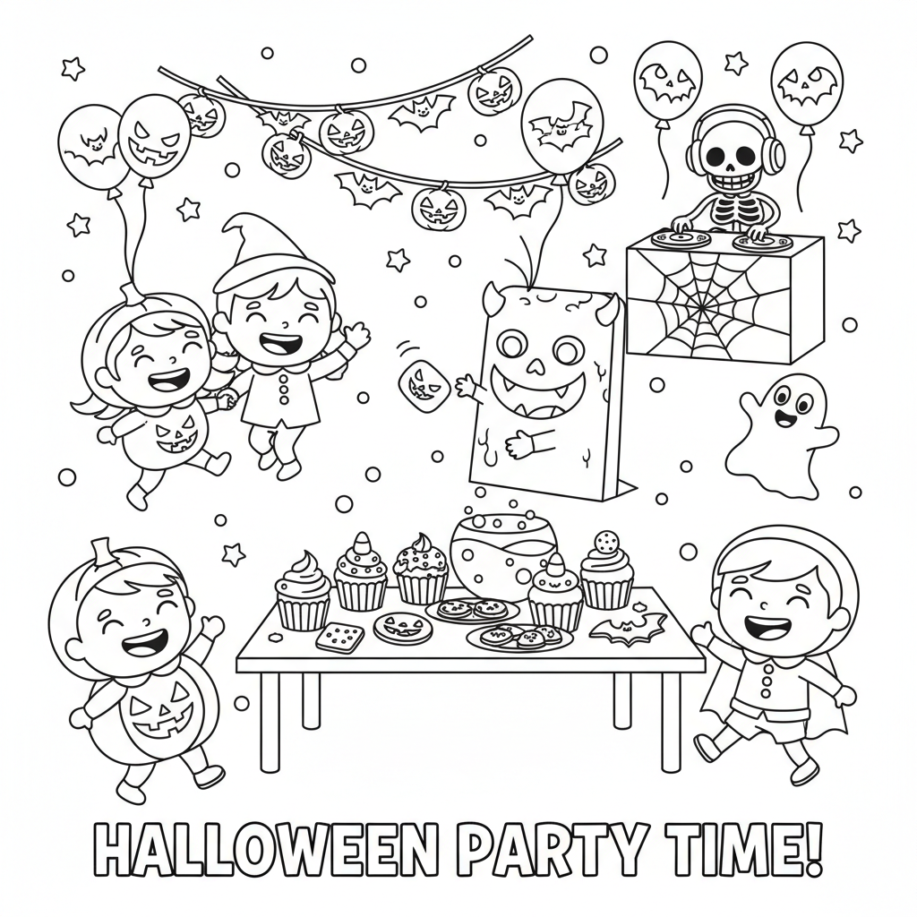 Page 11 - Halloween Party Time with kids in costumes celebrating