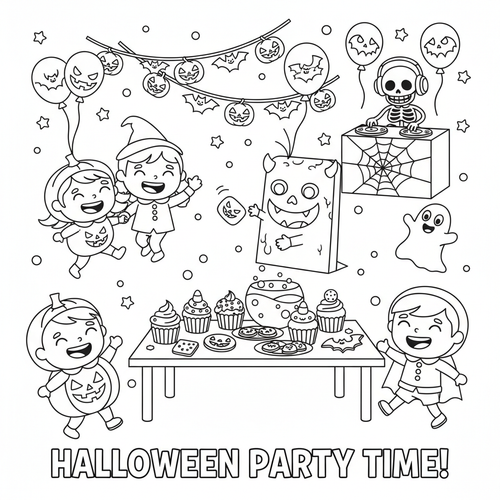 Page 11 - Halloween Party Time with kids in costumes celebrating