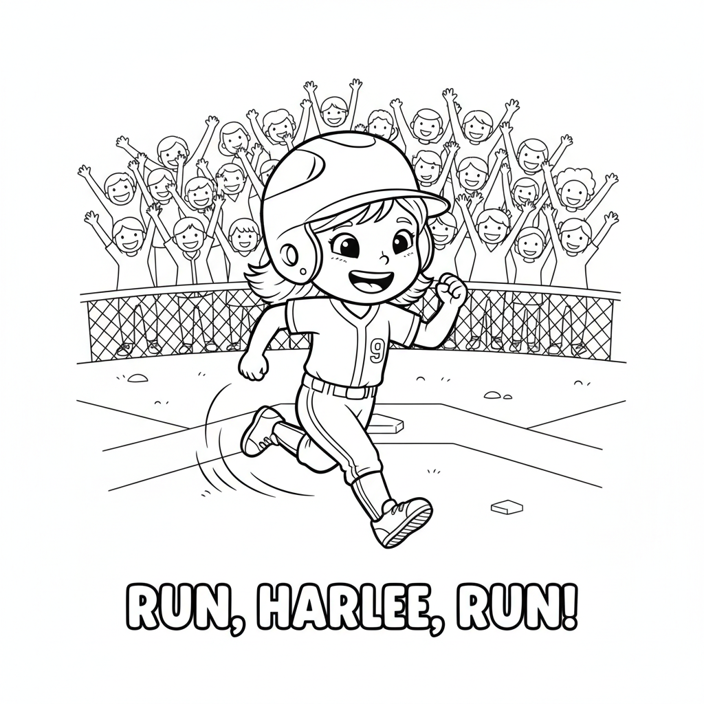 Page 9 - Harlee running the bases