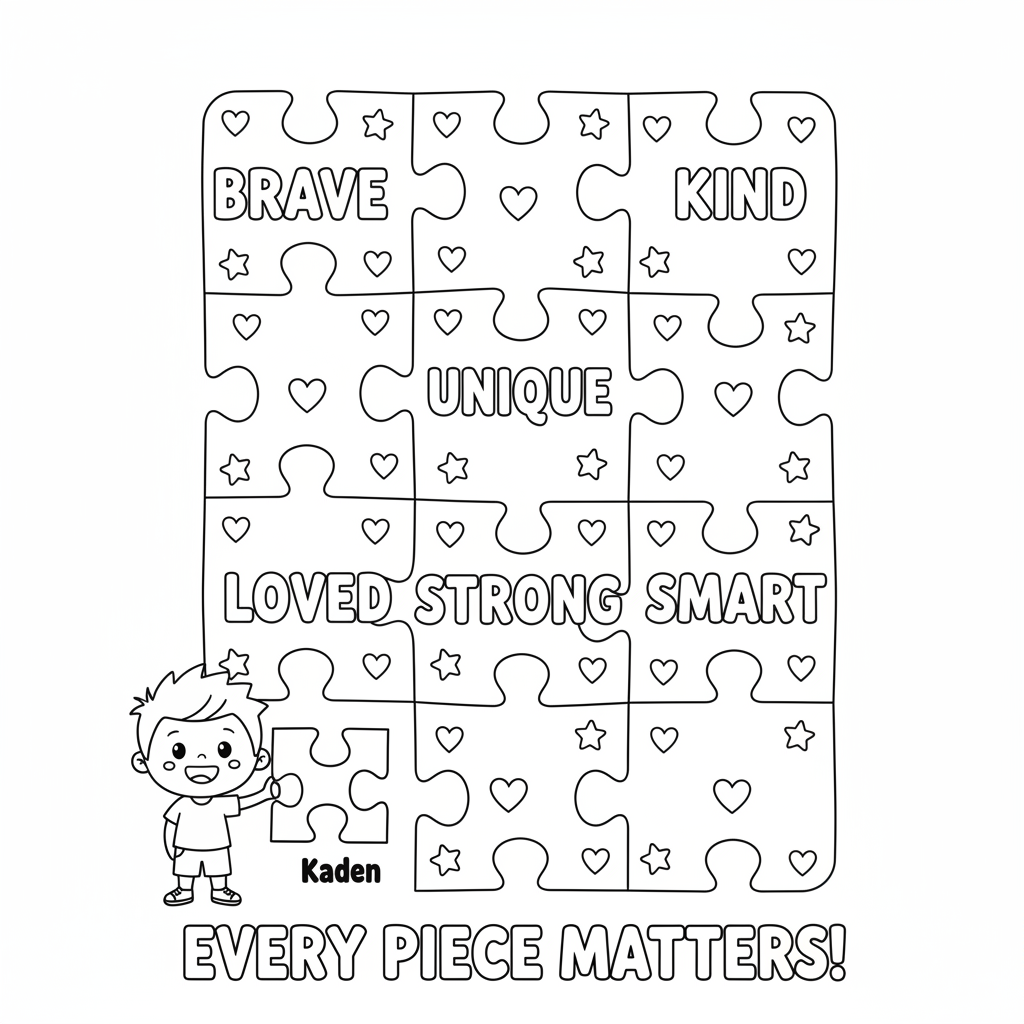 Page 4 - Every Piece Matters puzzle pieces page