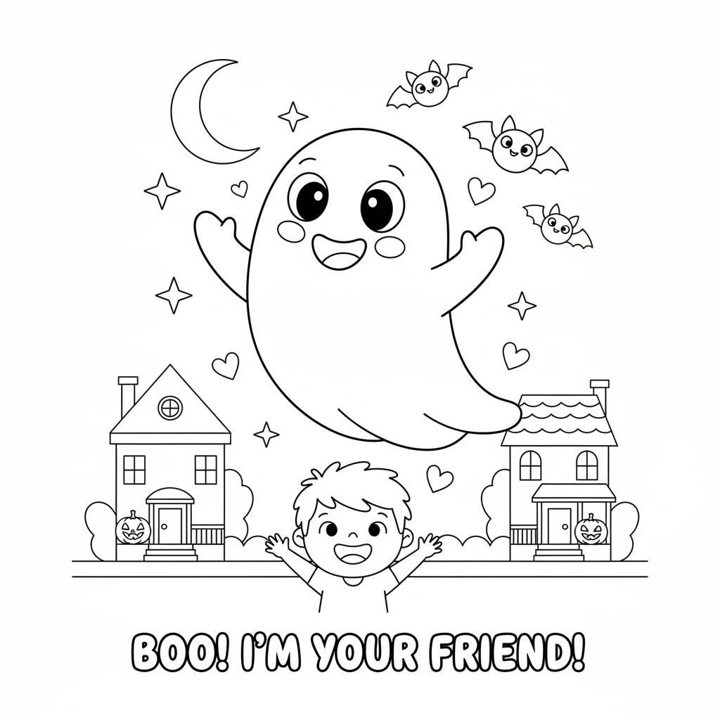 Page 5 - Friendly Ghost waving hello