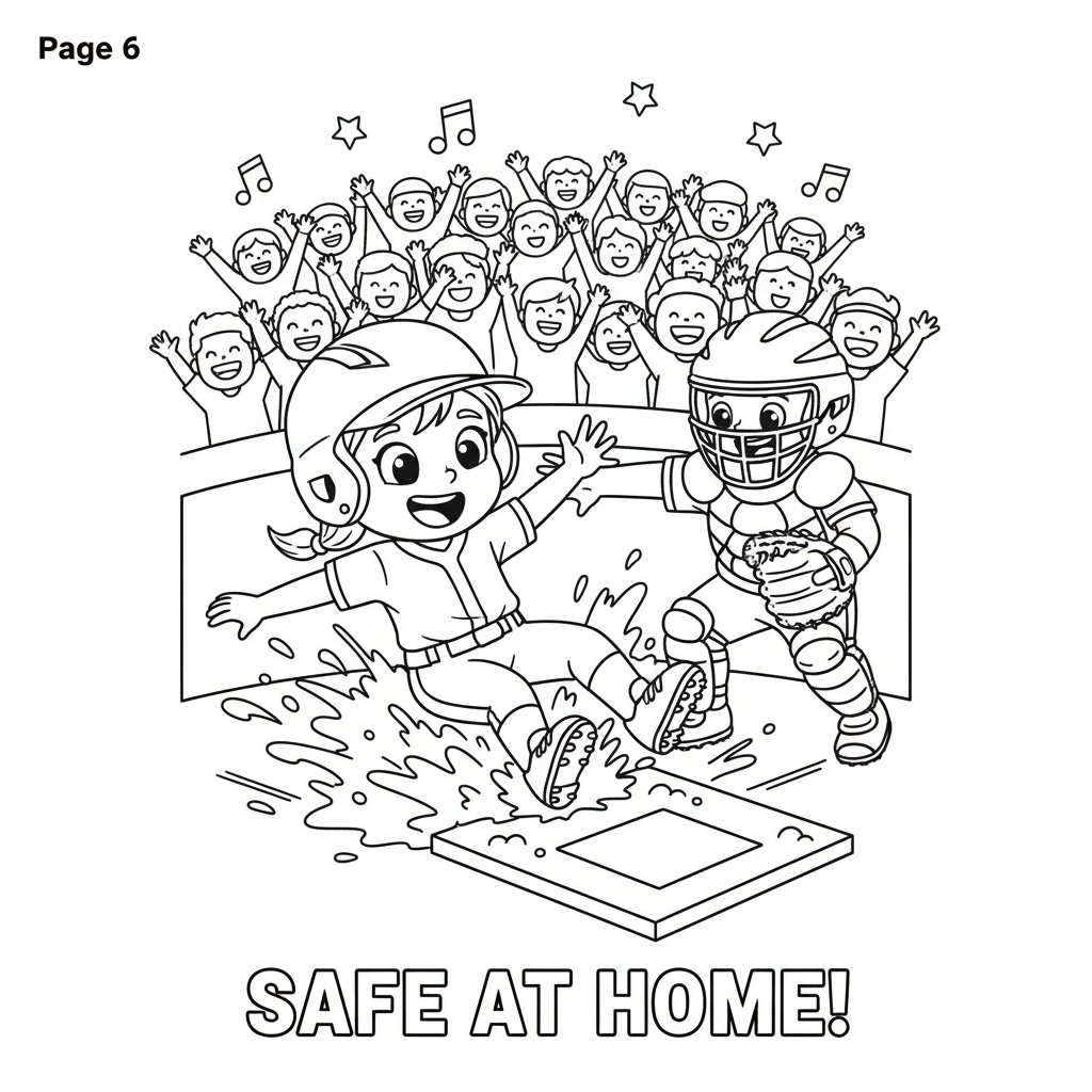 Page 6 - Harlee sliding safely into home plate