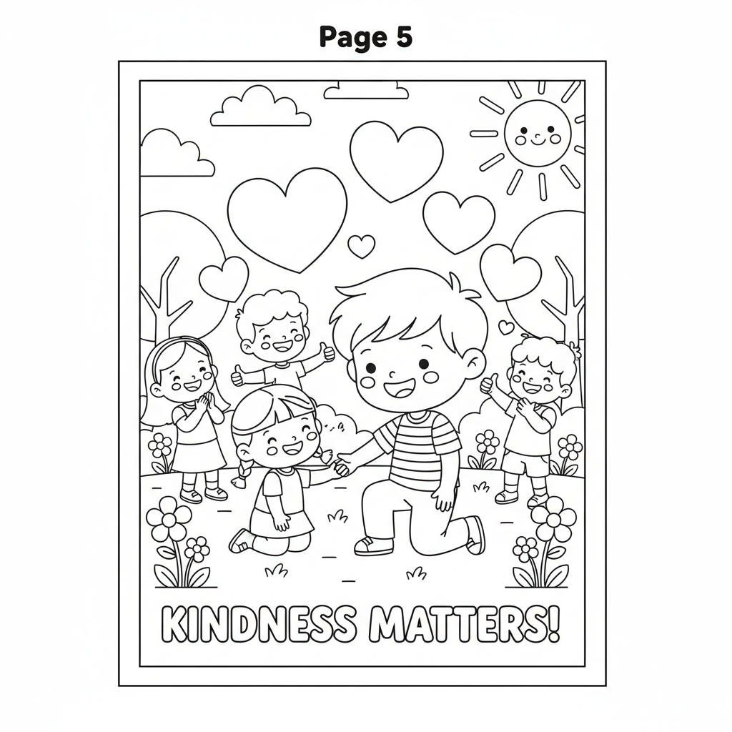 Page 5 - Kindness Matters, Kaden helping a friend