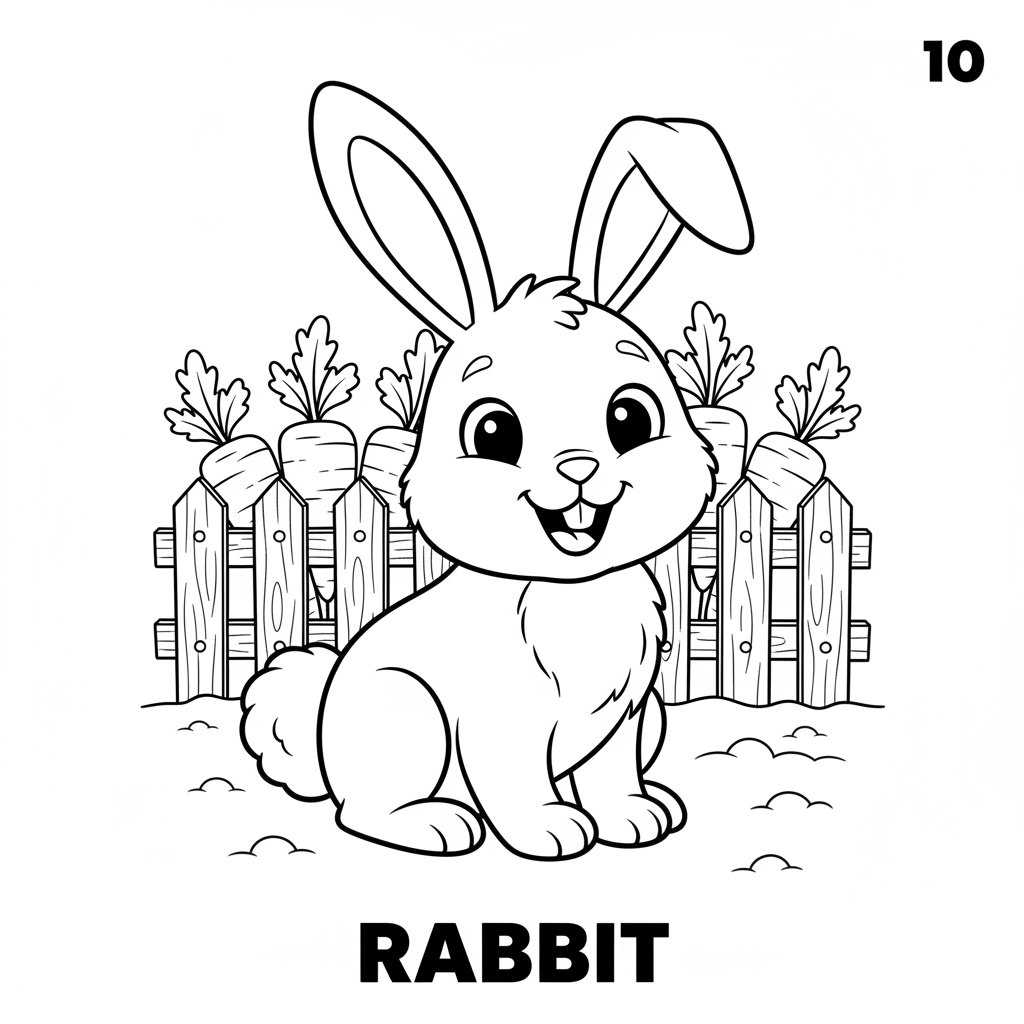 Page 10 - An adorable rabbit sitting in a farm garden