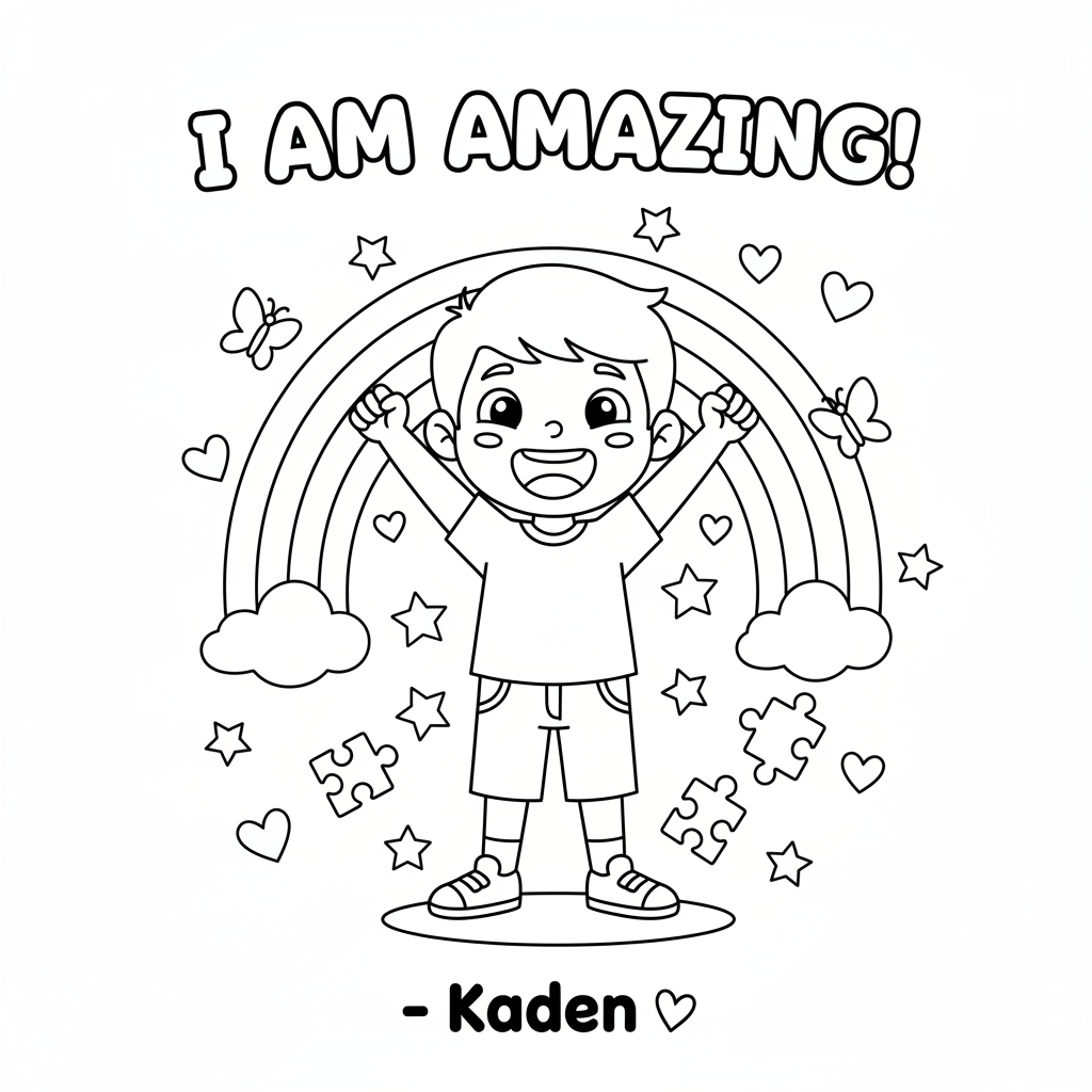 Page 6 - I Am Amazing, Kaden's empowering closing page