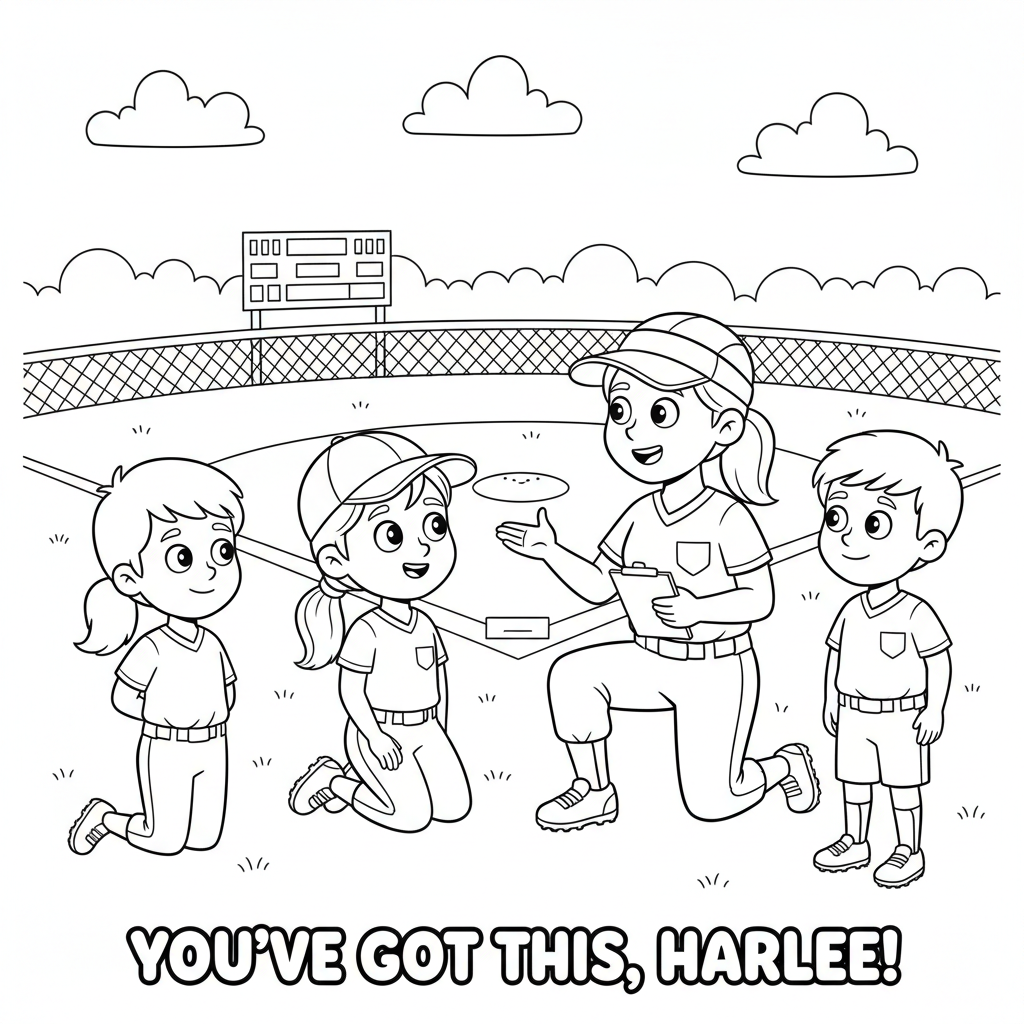 Page 10 - Harlee listening to her coach's pep talk